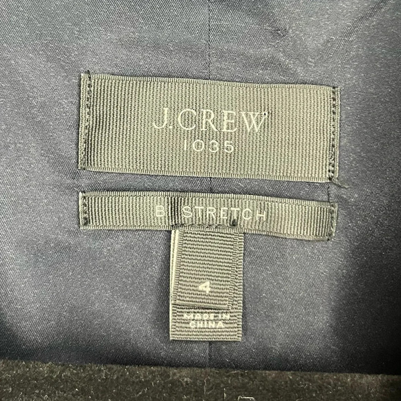 J. CREW Campbell Italian Wool Navy Bi Stretch 1035 Business Professional Blazer - Picture 4 of 10